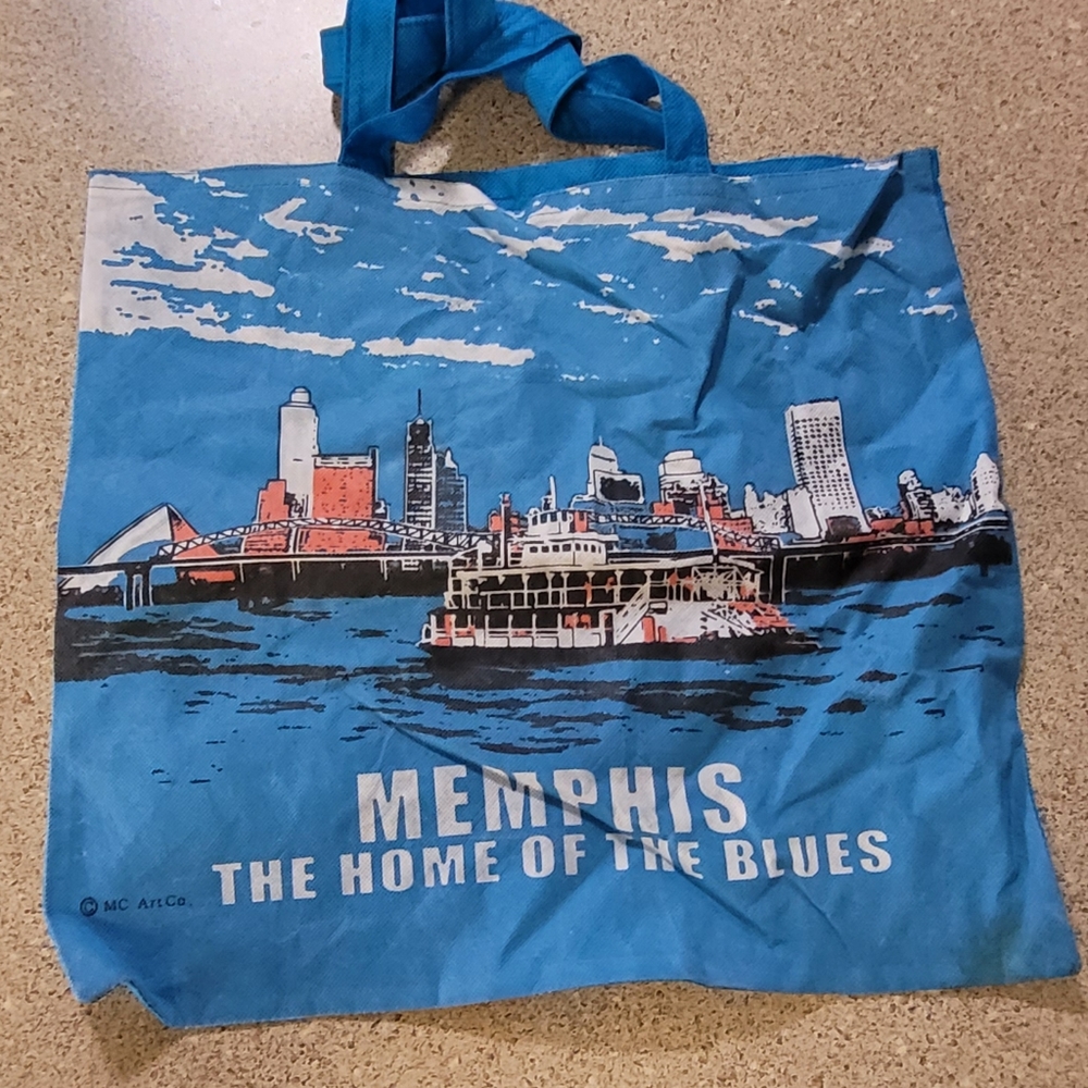Memphis blue tote bag